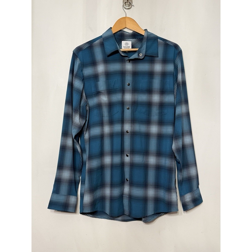 FlyLow Men's Royal Shirt Pearl Snap Lightweight Hiking Outdoor Lightweight M